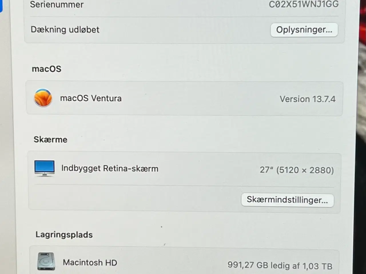Billede 5 - iMac Retina 5K  27”-Incl 2017