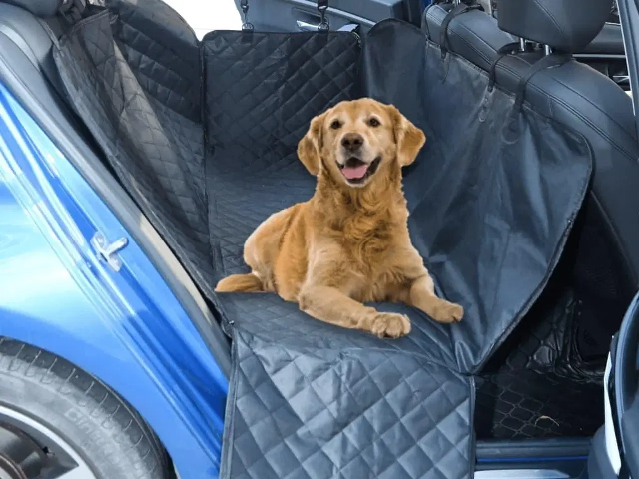 Billede 1 - Hundetæppe til bil 137x46x50 cm sort