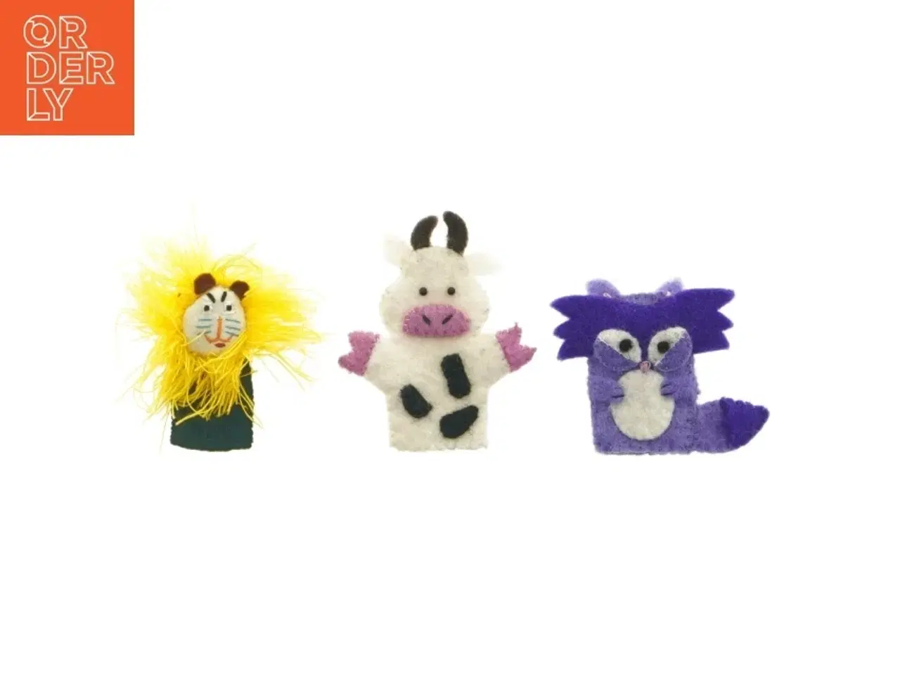 Billede 1 - Fingerdukker i filt, dyr (str. 9 cm)