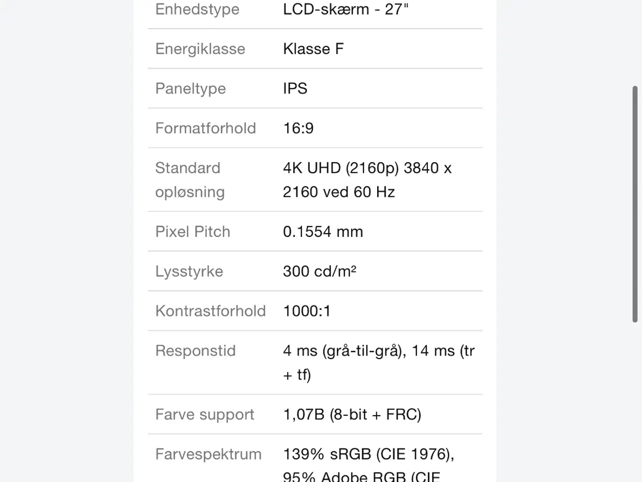 Billede 5 - LCD-skærm, 27, 4K