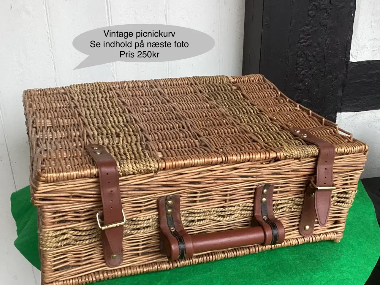 Billede 1 - Vintage picnic kuffert Bambus