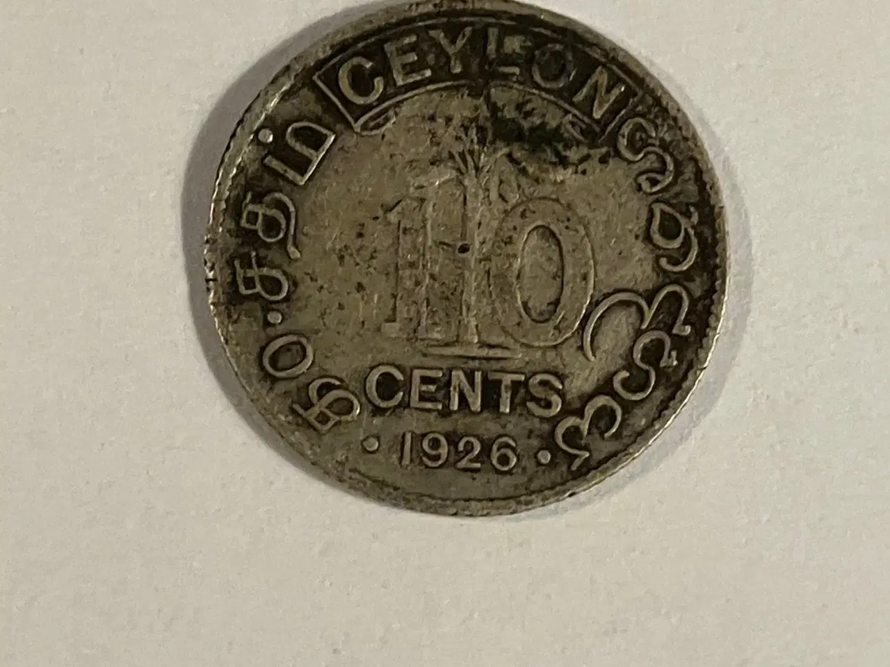 Billede 1 - 10 Cents Ceylon 1926