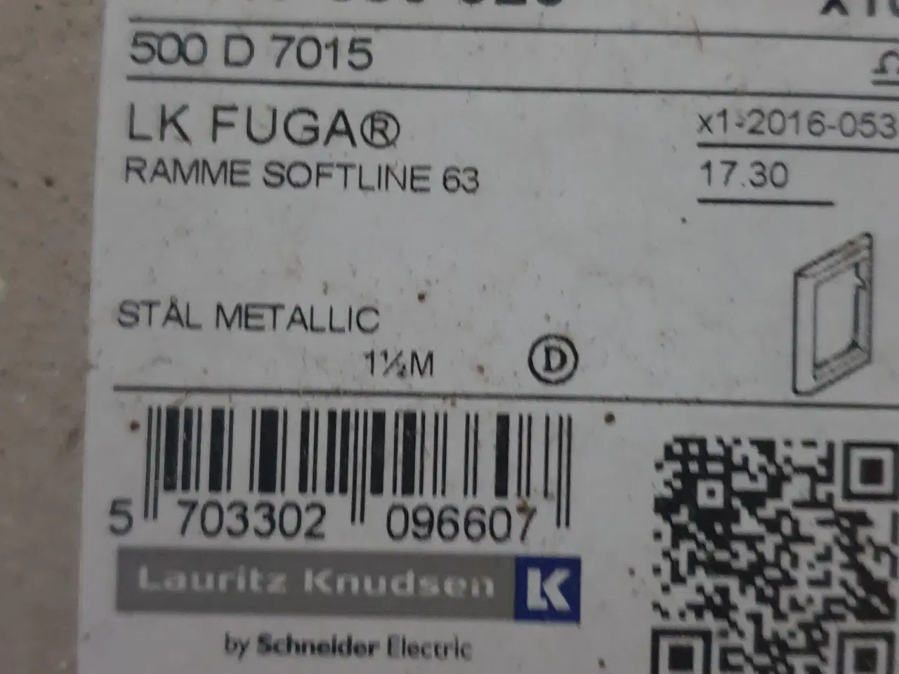 Billede 2 - LK FUGA Soft 63 1½ modul, Stålmetallic