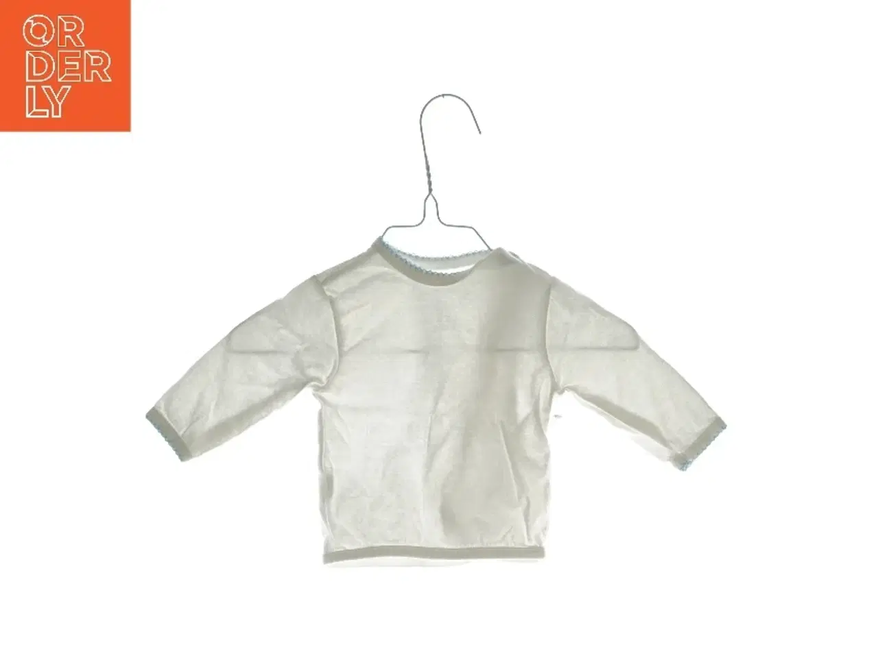 Billede 2 - Langærmet bluse med blondekant (str. ca. 56)