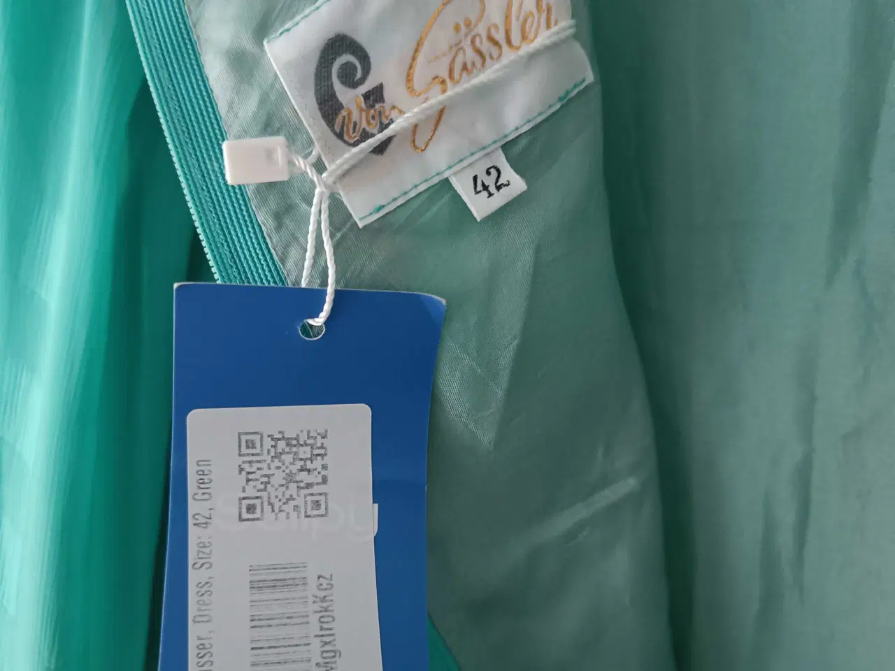 Billede 8 - Gäsler grønt feste kjole 42str 