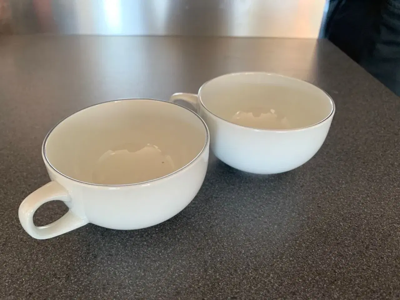 Billede 1 - Blå kant lave kaffekopper
