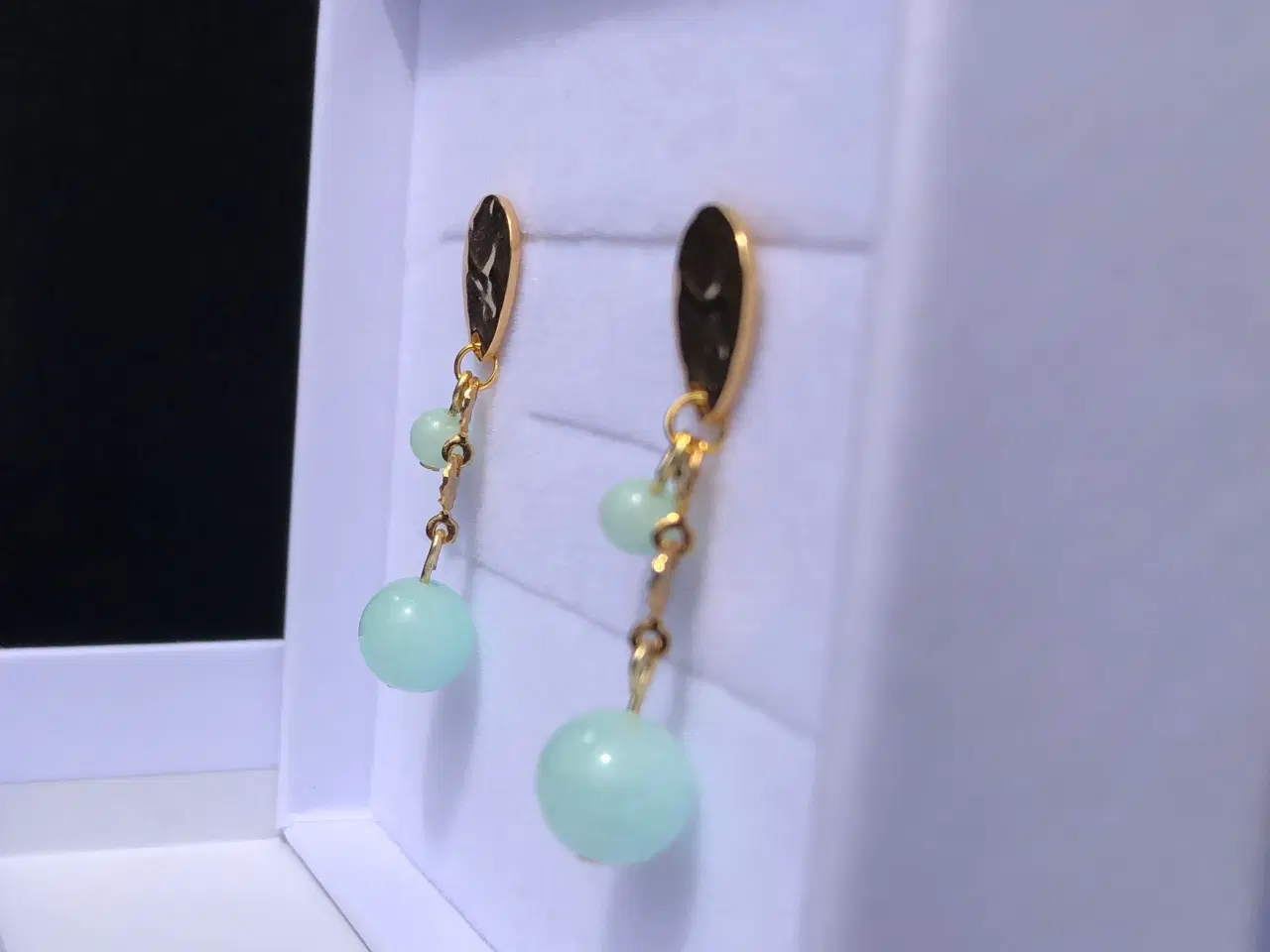 Billede 9 - 🏝️Friske sommer Ørestikker “Guld&Mint” 