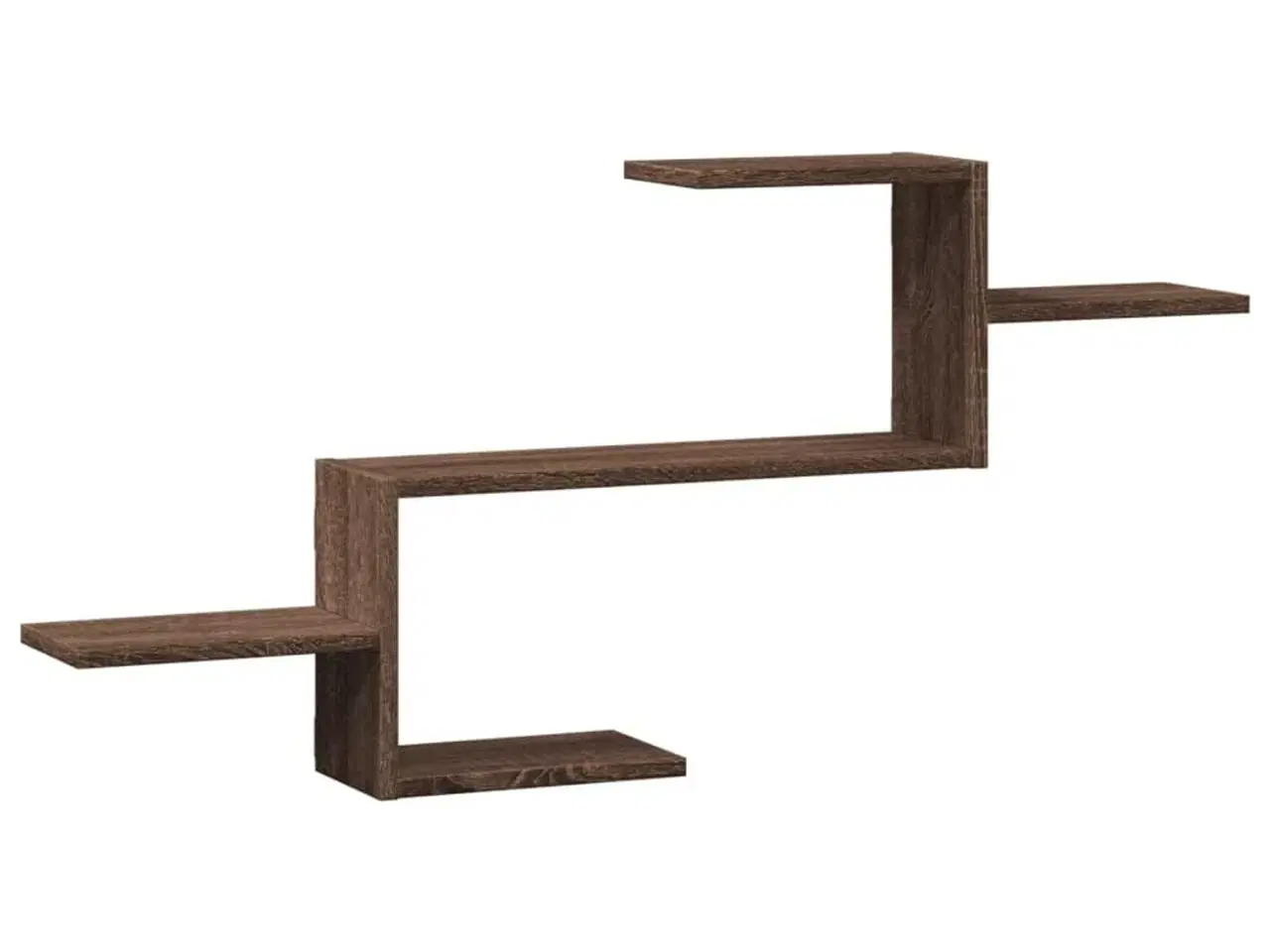 Billede 2 - Væghylde 104x15x49 cm konstrueret træ brun egetræsfarve