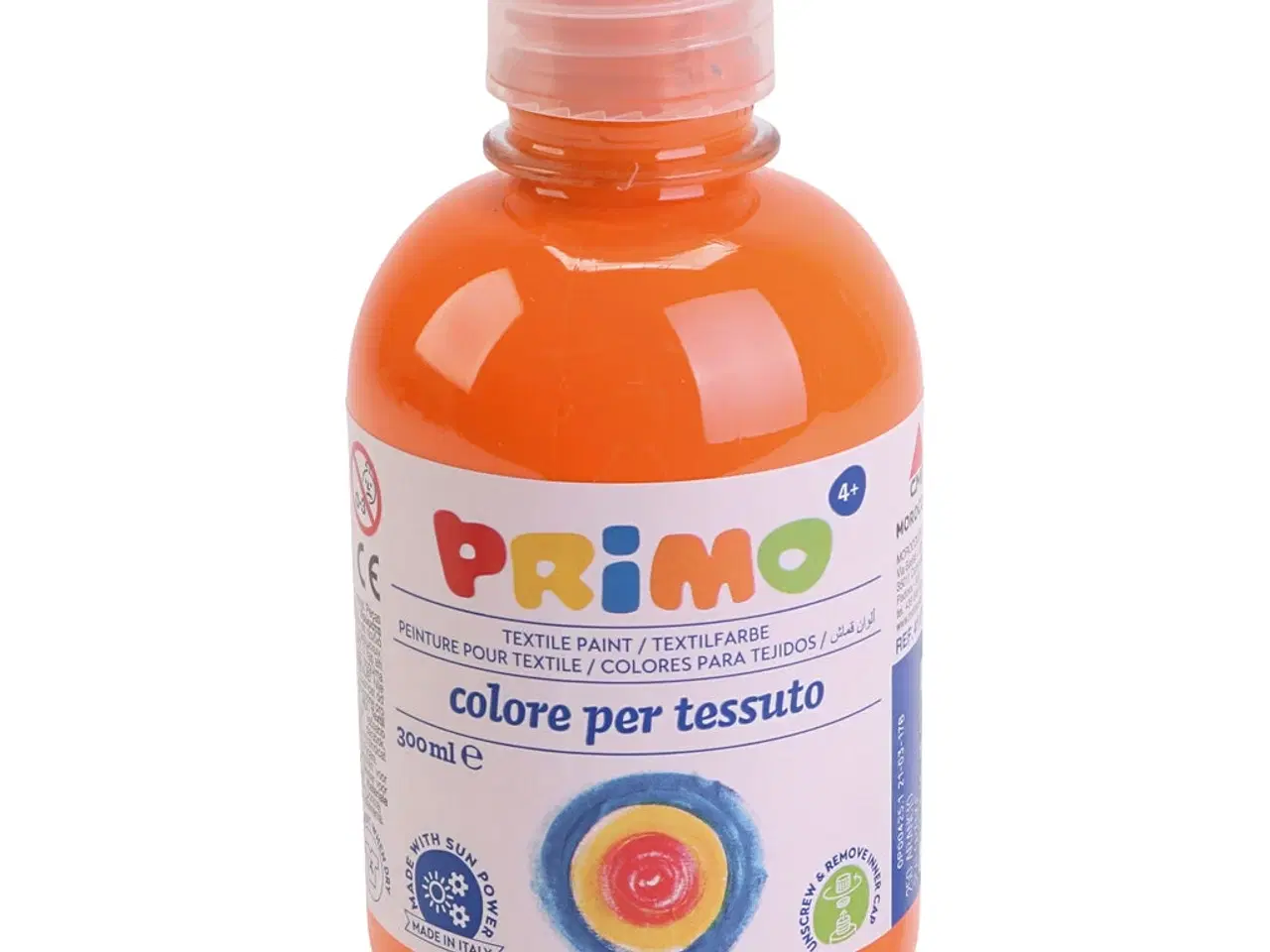 Billede 1 - PRIMO Orange Tekstilmaling 300ml - Sikker og Kreativ