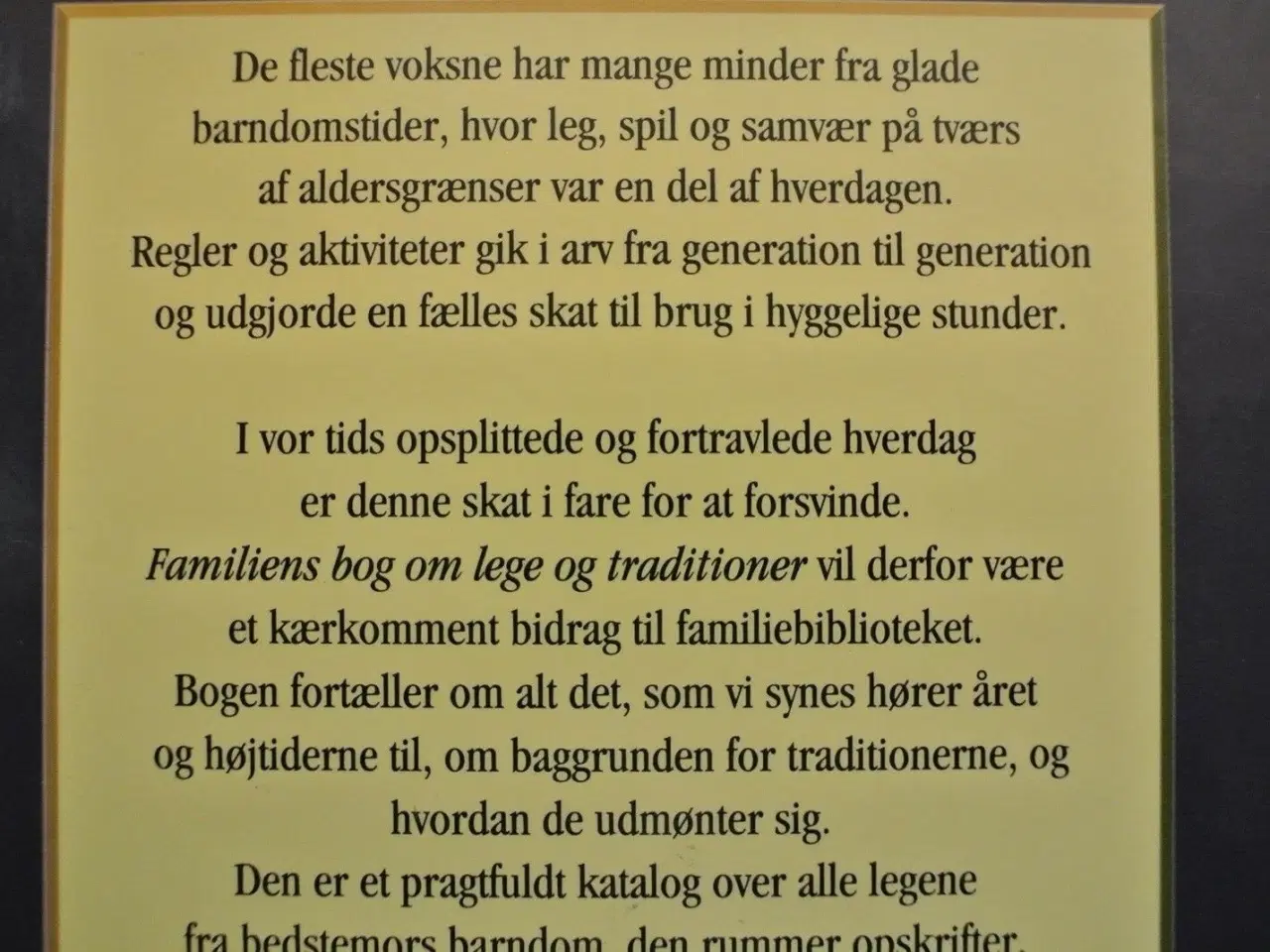 Billede 3 - familiens bog om lege og traditioner, Af erik rønh