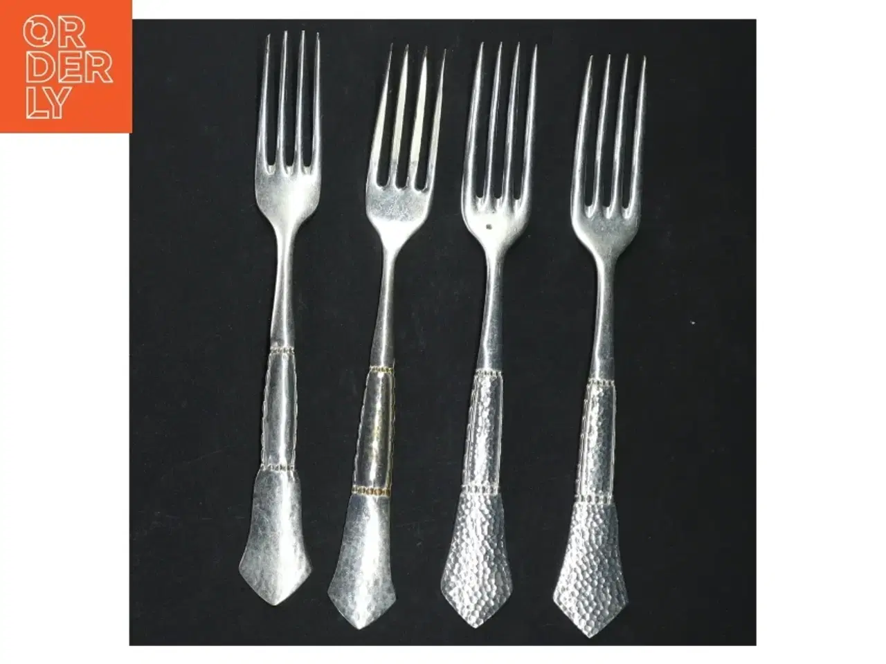 Billede 1 - Middagsgafler, 2-tårnet sølvplet, Louise (str. 20 cm)