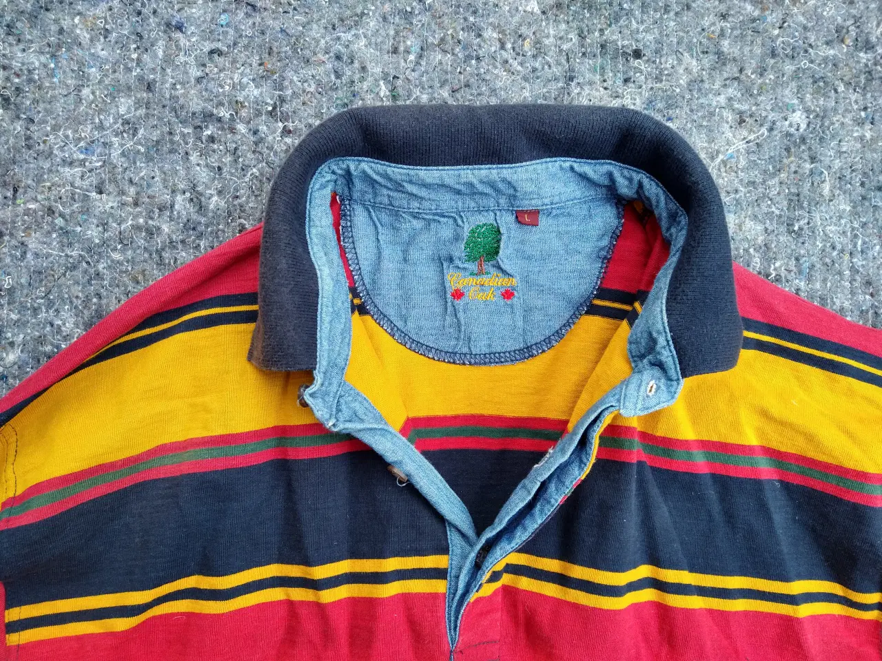 Billede 3 - sweater str. L, rød/gul/sort