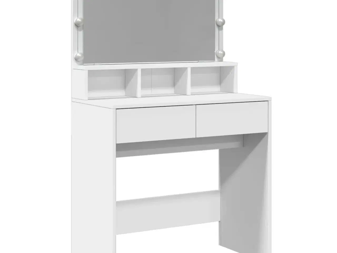 Billede 2 - Makeupbord med LED-lys 80x41x134,5 cm hvid