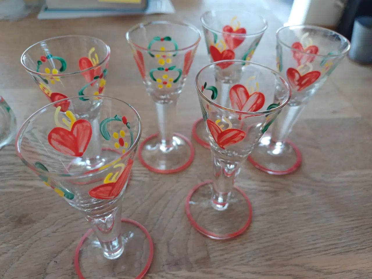 Billede 2 - Klukflaske m. 6 glas - Holmegård