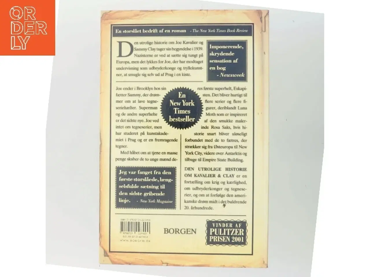 Billede 3 - Den utrolige historie om Kavalier & Clay af Michael Chabon (Bog)