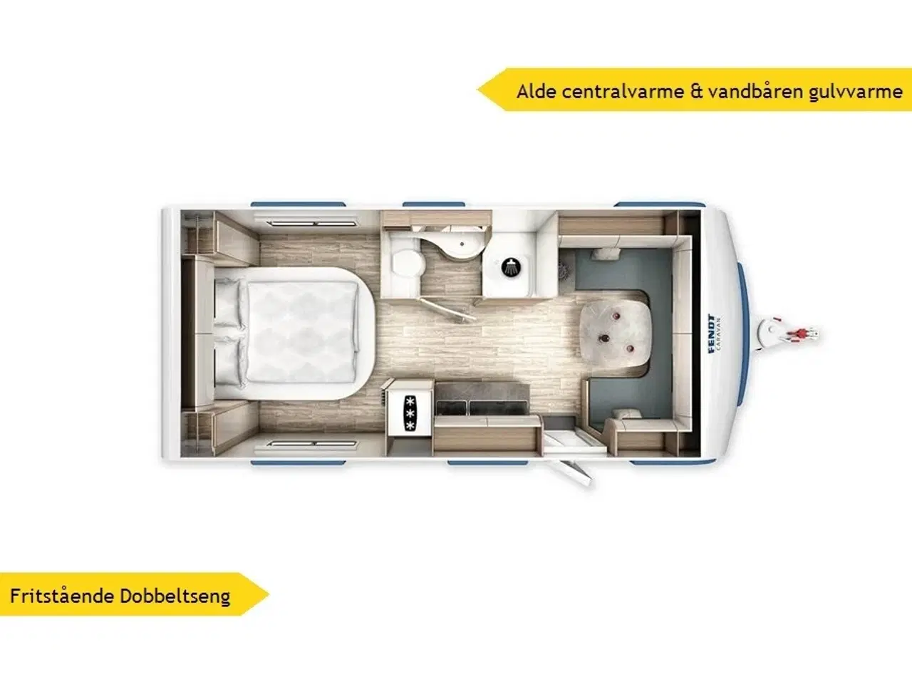 Billede 1 - 2026 - Fendt Tendenza 560 SFDW Alde   Lækker Fendt Tendenza med Fritstående dobbeltseng fra Hinshøj Caravan A/S