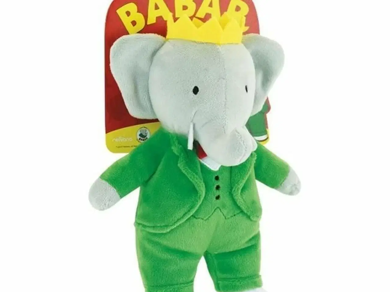 Billede 2 - Jemini Babar babydukke - grøn plyselefant 20 cm