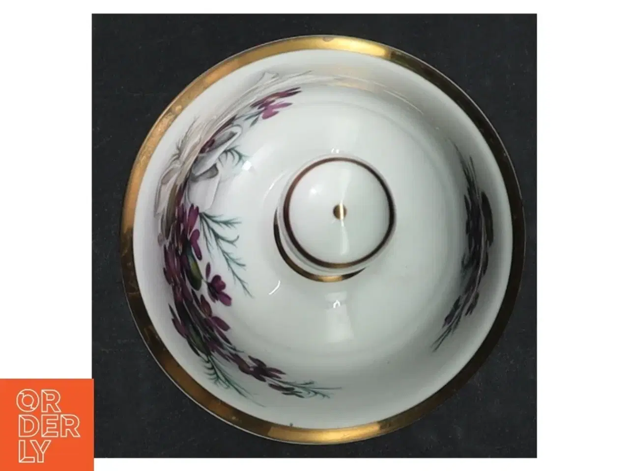 Billede 4 - Porcelænsklokke med violmotiv fra Countess