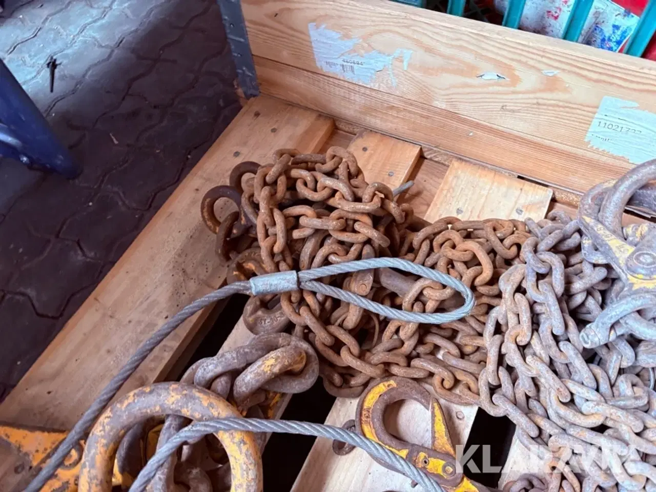 Billede 10 - Kæder med kroge og løftegrej - blandet parti