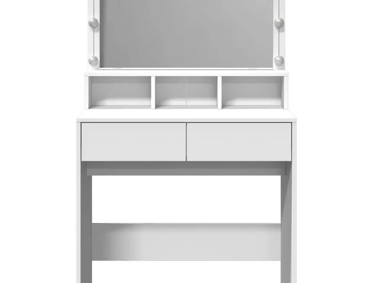 Billede 5 - Makeupbord med LED-lys 80x41x134,5 cm hvid