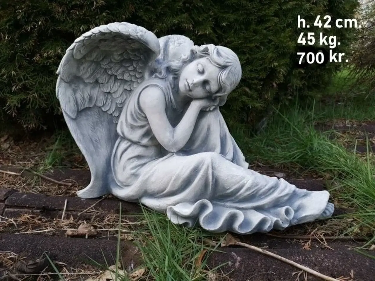 Billede 3 - 🕊️👼🌿Havefigurer - Engle i beton – smukke 🕊️👼 