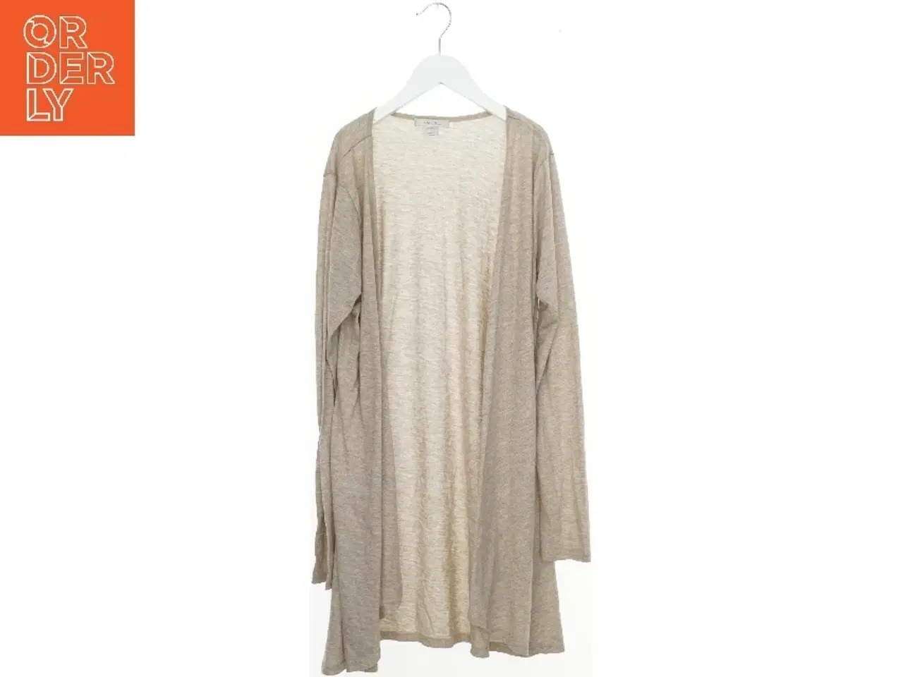 Billede 1 - Lang beige cardigan fra Amisu (str. L)