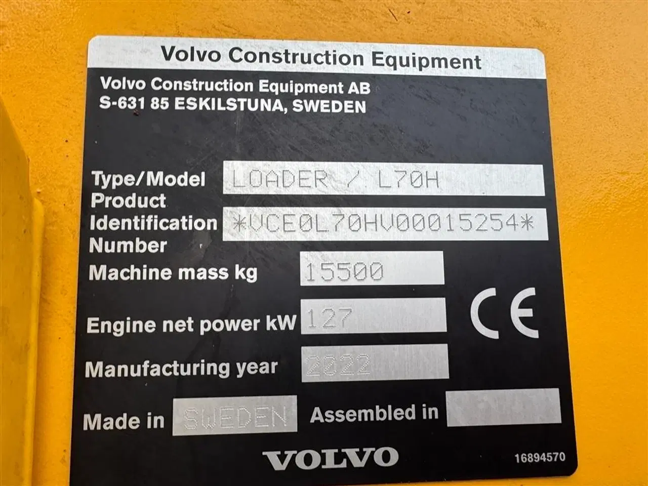 Billede 14 - Volvo L 70 H KUN 2300 TIMER! LANG BOM OG LOCK-UP!