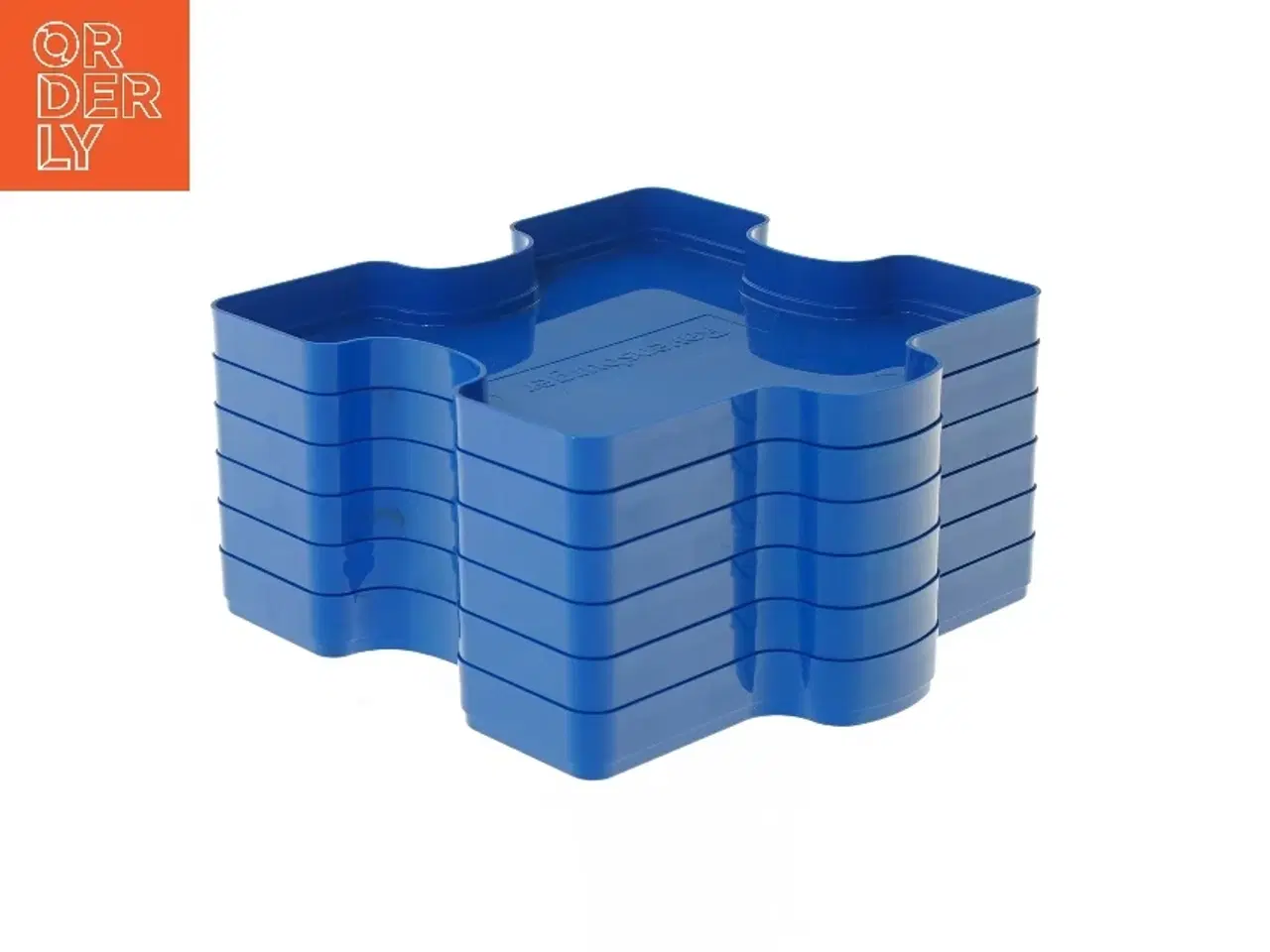 Billede 1 - Blå puslespils bakker 6 stk fra Ravensburger (str. 6 stk 19x19 cm)