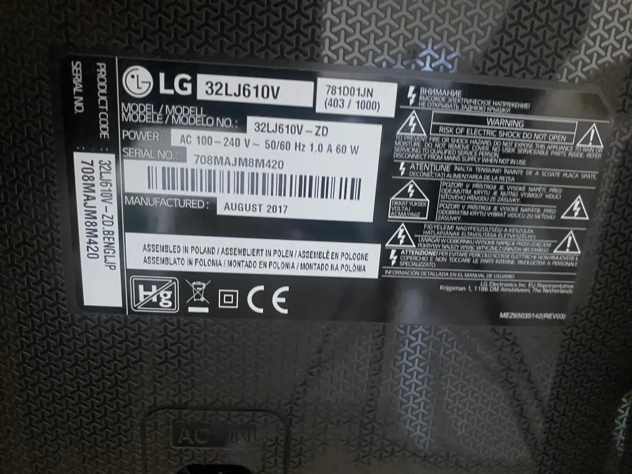Billede 2 - LG TV 32 tommer 