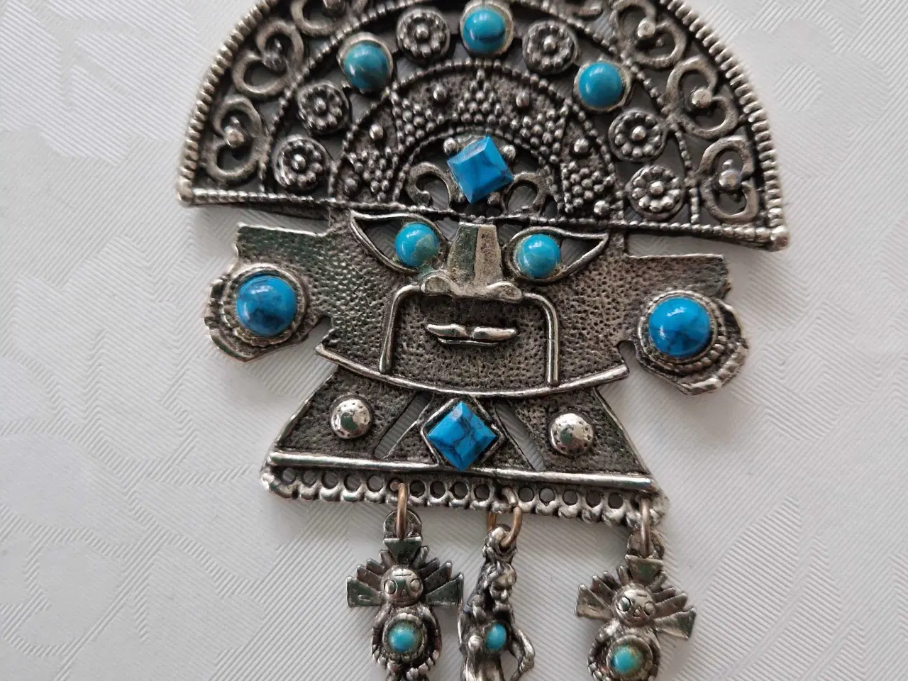 Billede 3 - Sydamerikansk vedhæng med turkis 