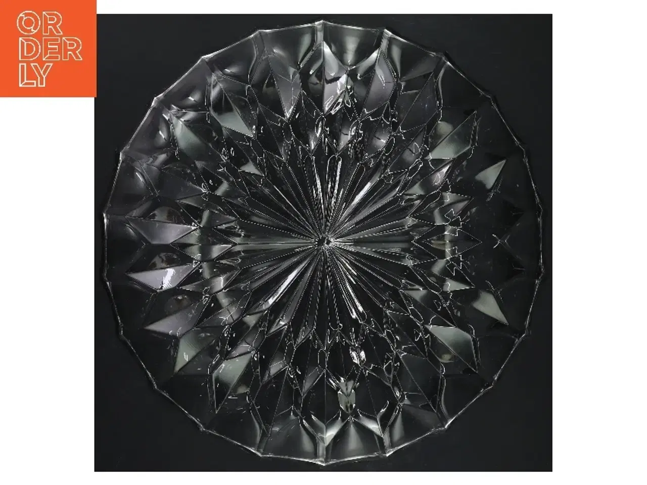 Billede 2 - Krydret glasfad (str. Ø 28,5 cm)