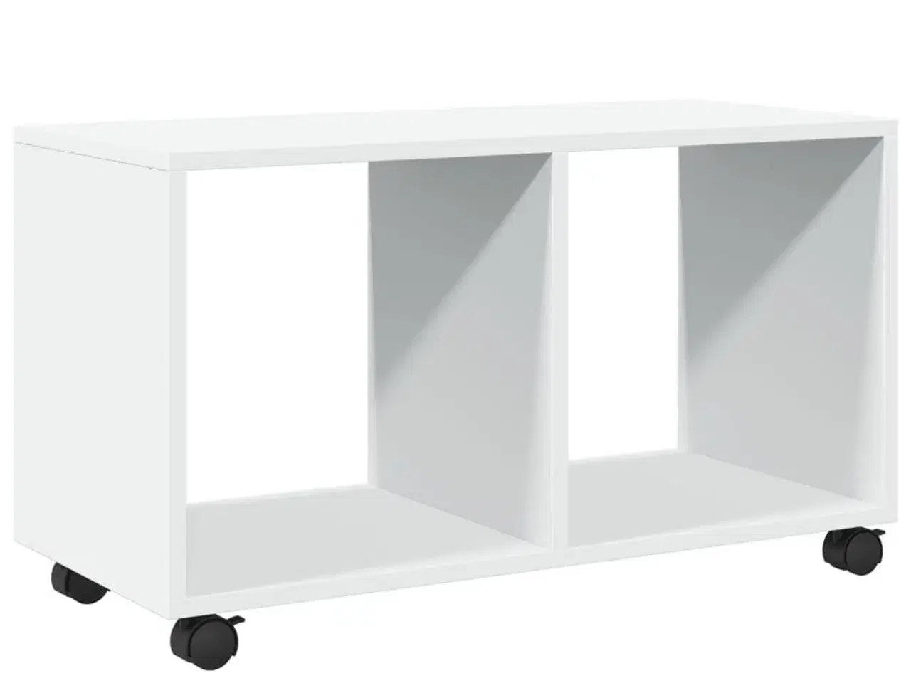 Billede 2 - Rullebord 72x33x42,5 cm konstrueret træ hvid