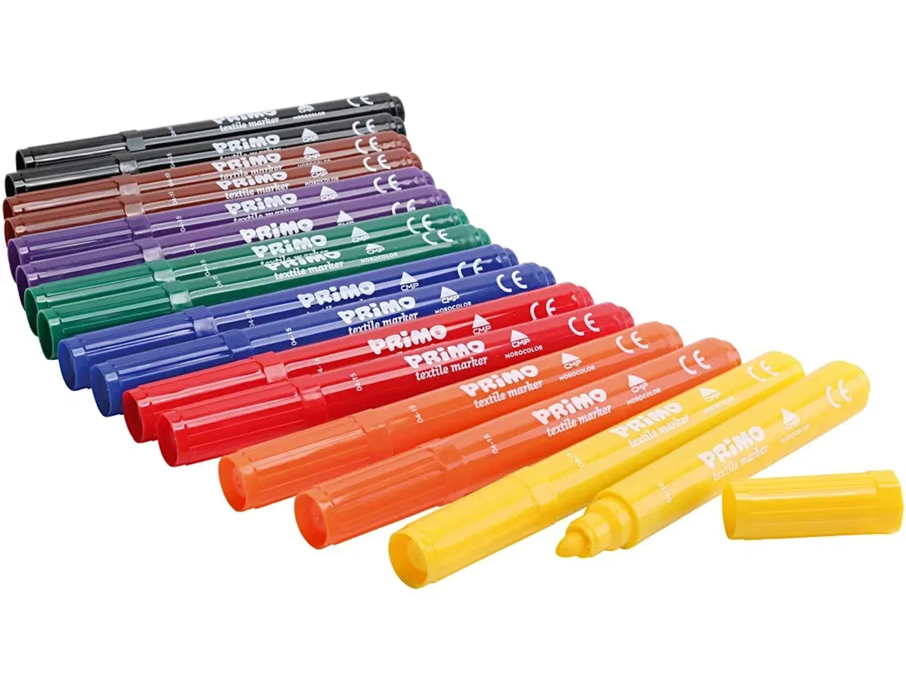 Billede 1 - PRIMO Tekstiltuscher - 12 Assorterede Farver