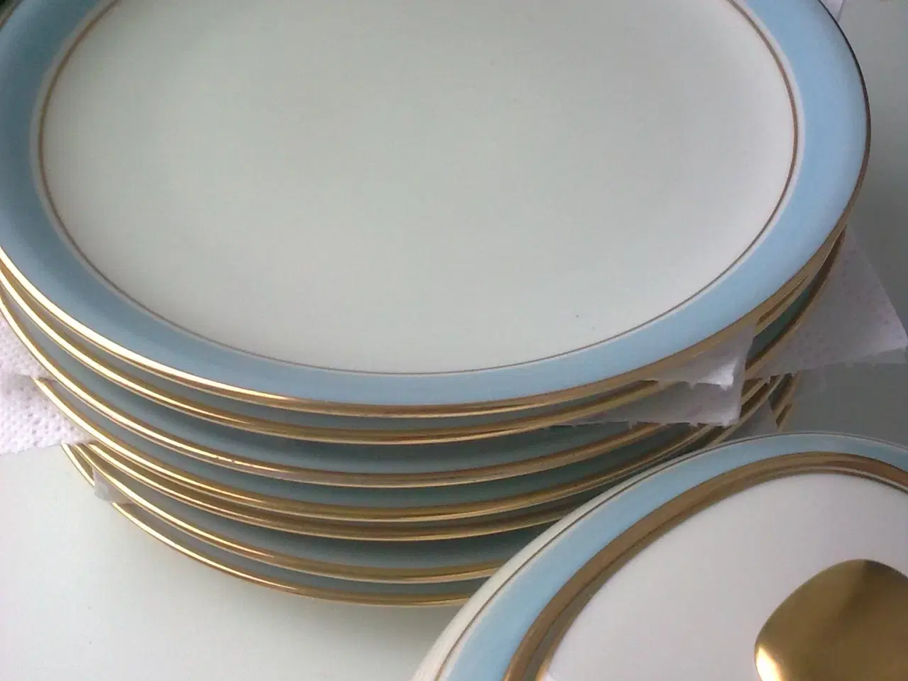 Billede 10 - Fredensborg lyseblå kongelig konfirmation m guld