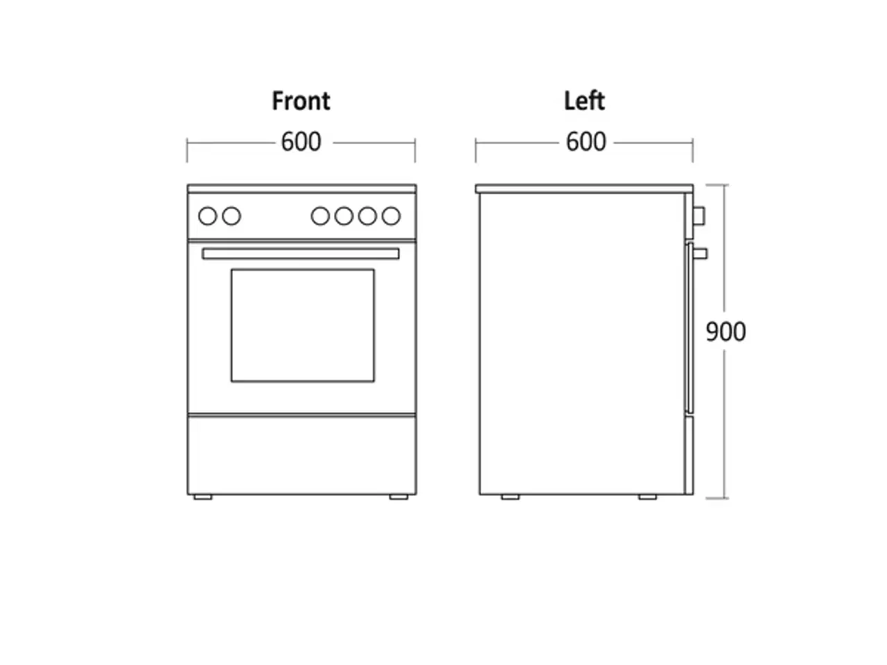 Billede 4 - Scandomestic Keramiske Komfur 900 x 600 x 585 mm