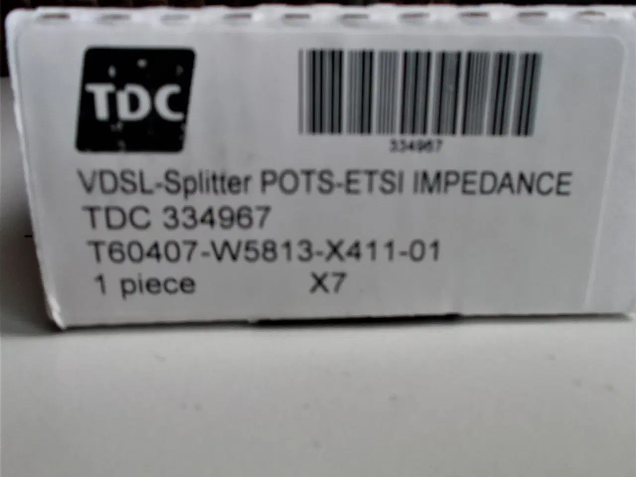 Billede 2 - TDC Modem Optimizer / VDSL-Splitter til internet