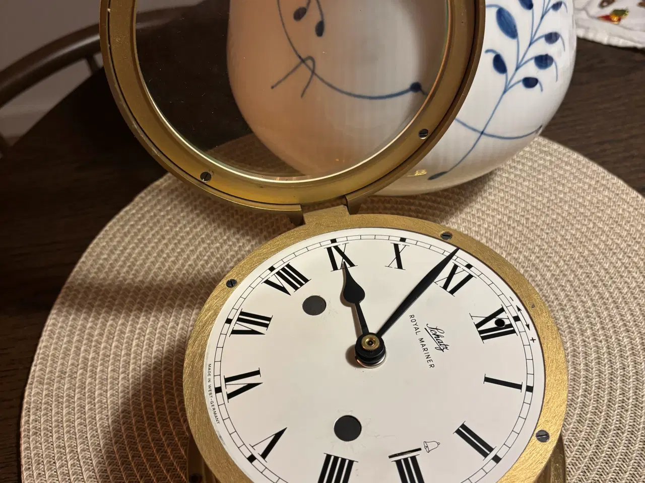 Billede 6 - Vintage maritimt skibsur + barometer – Schatz Roya