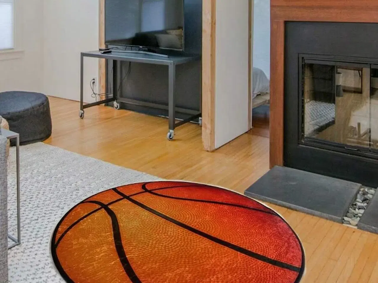 Billede 2 - gulvmåtte i basketball form runde tæpper