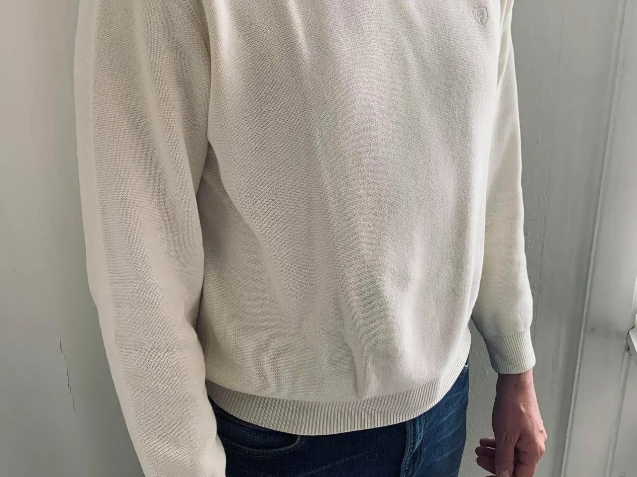 Billede 3 - Cottonfield v-hals sweater i creme-hvid (L)