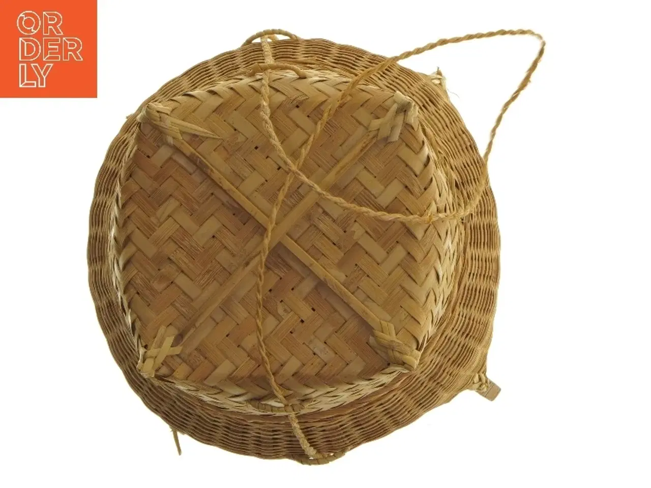 Billede 5 - Flettet kurv med låg (str. 24,5x23,5 cm)