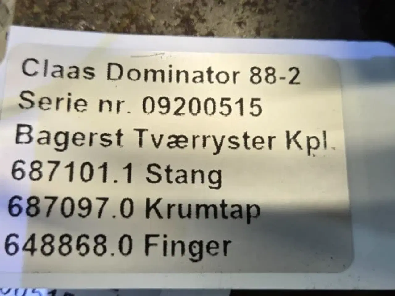 Billede 6 - Claas Dominator 88 Tværryster 687101.1