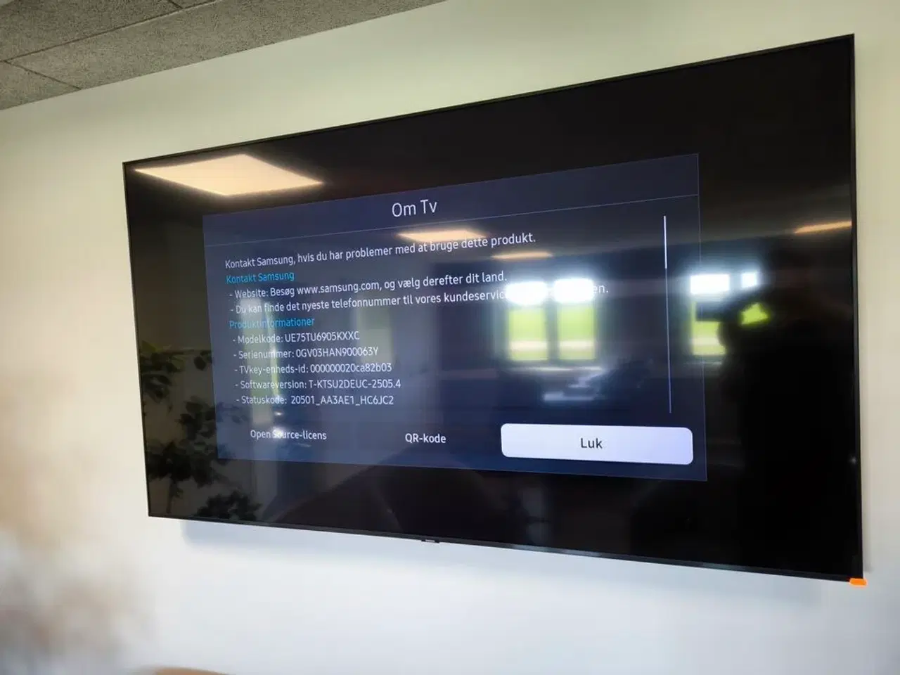 Billede 1 - Fjernsyn SAMSUNG UE75TU6905KXXC med fjernbetjening