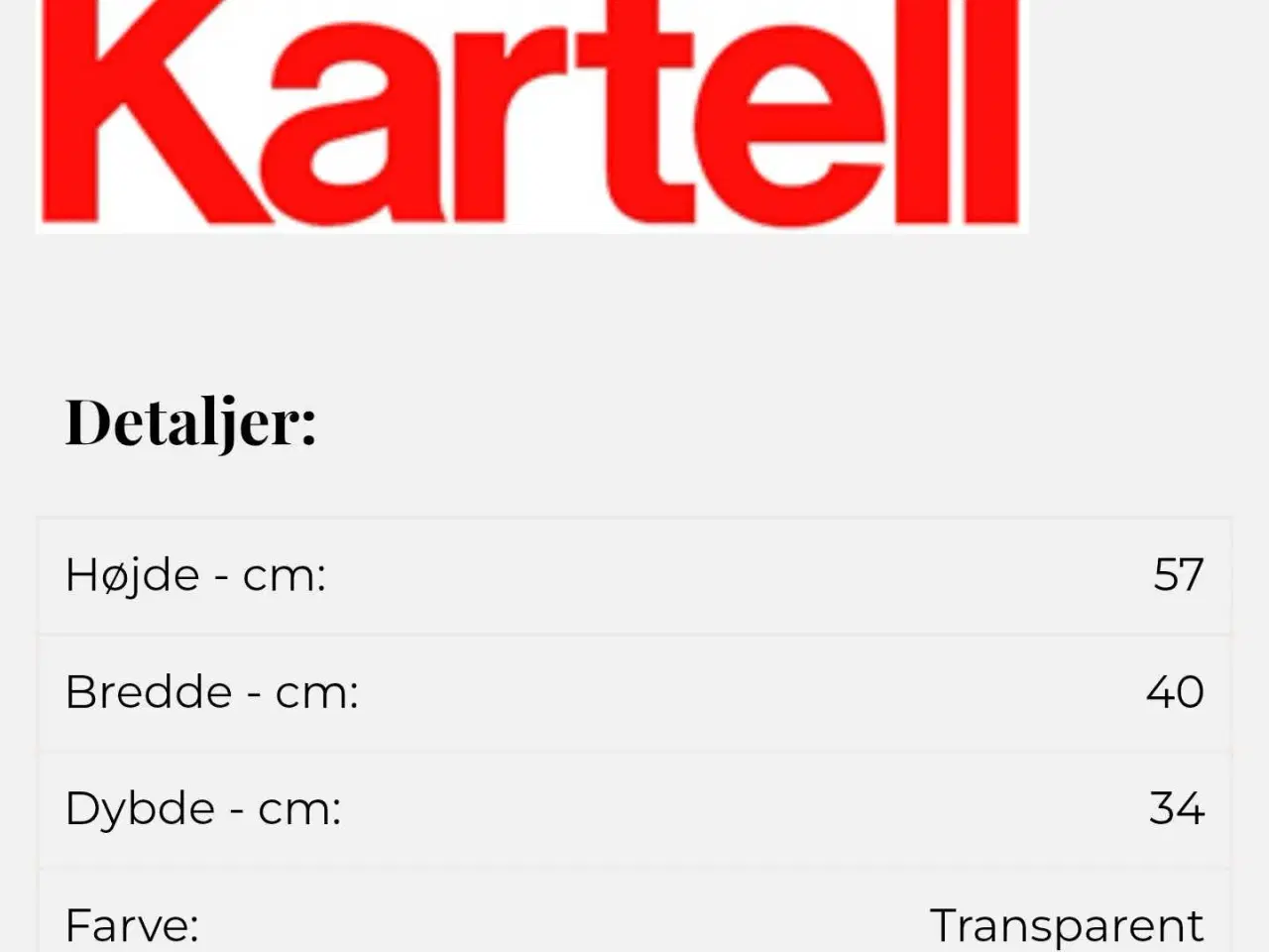 Billede 6 - Kartell Ghost Buster. Lille Sidebord Gennemsigtig