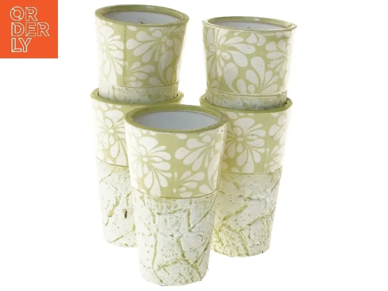 Billede 1 - Vaser med blomsterdesign (str. 14 cm, 5 styk cm)