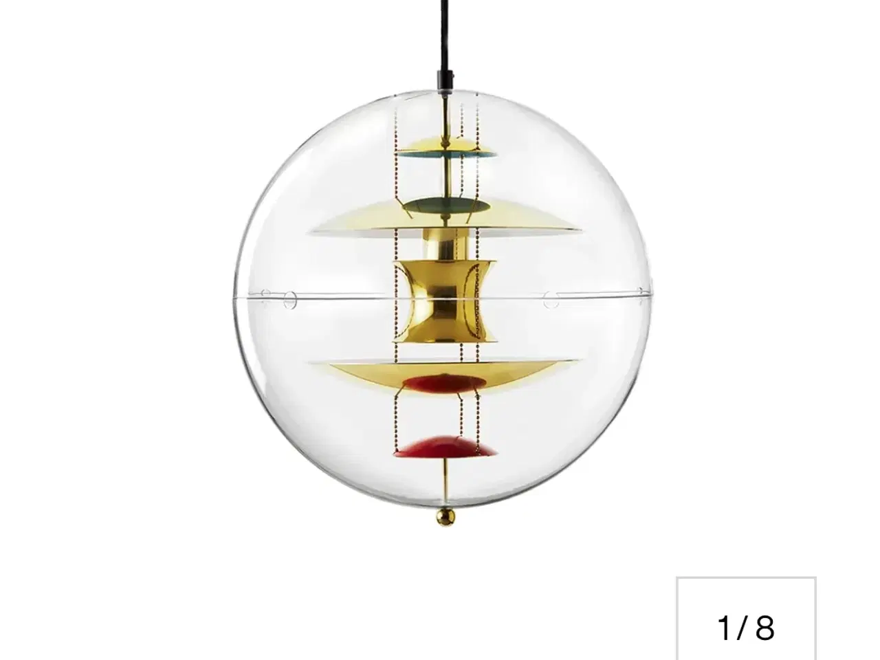 Billede 2 - Verner Panton Globe ø40. Messing.