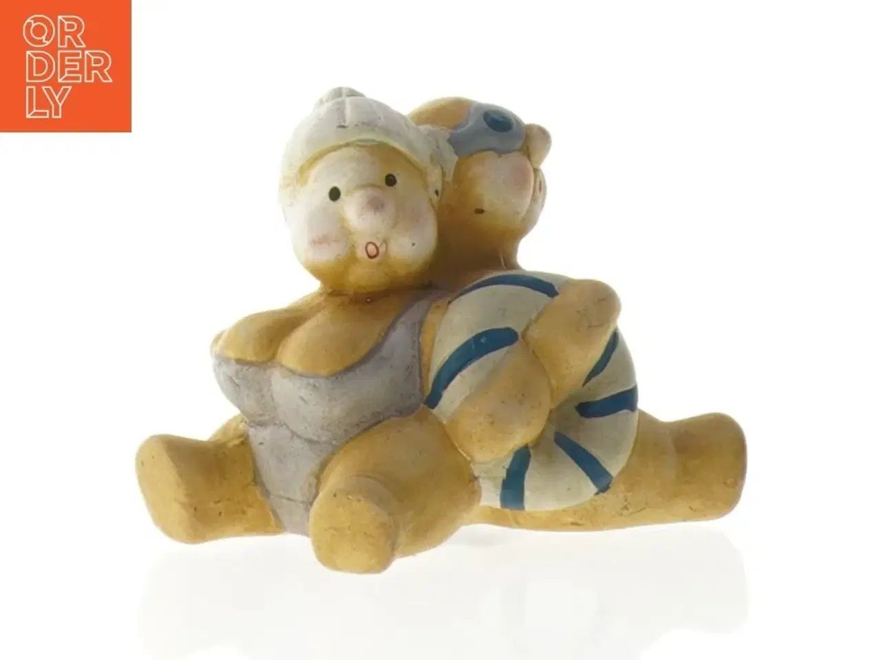 Billede 4 - Keramik figur af badende mennesker (str. 10 x 6 x 7 cm)