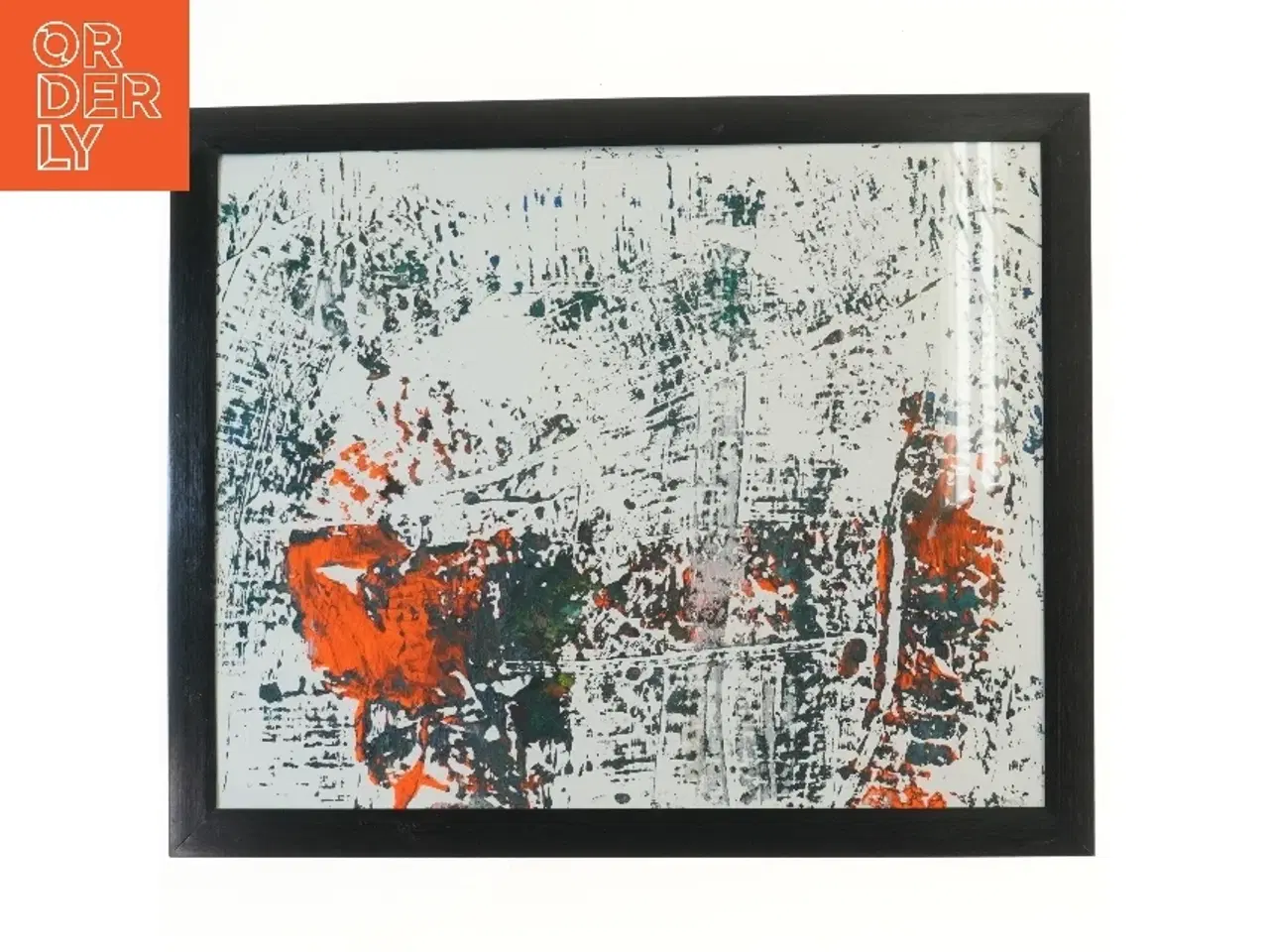 Billede 1 - Abstrakt maleri med ramme (str. 55x45 cm)