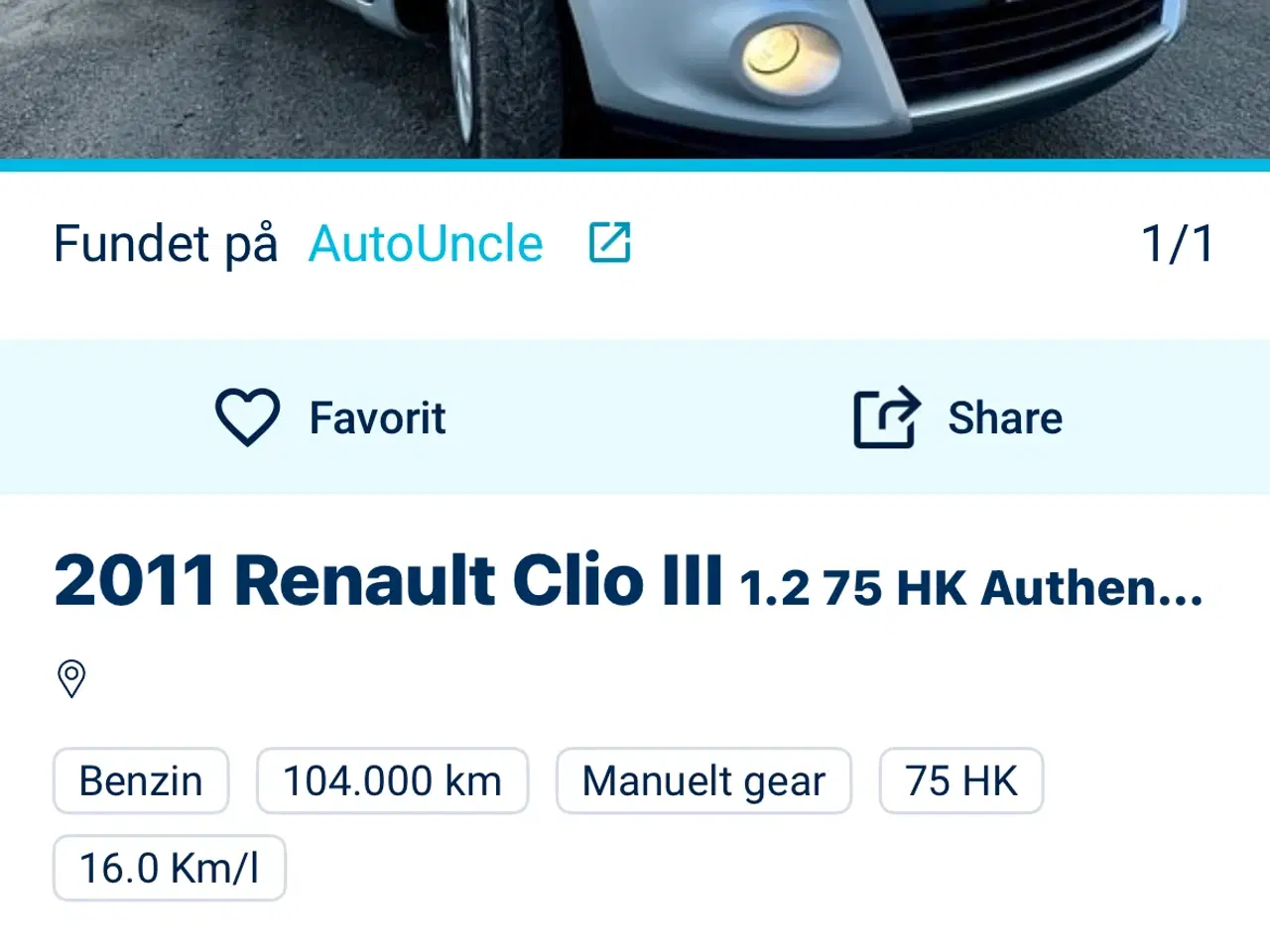 Billede 8 - Renault Clio III, 1,2 16V-NYSYNET-Lavt.km.-tal.