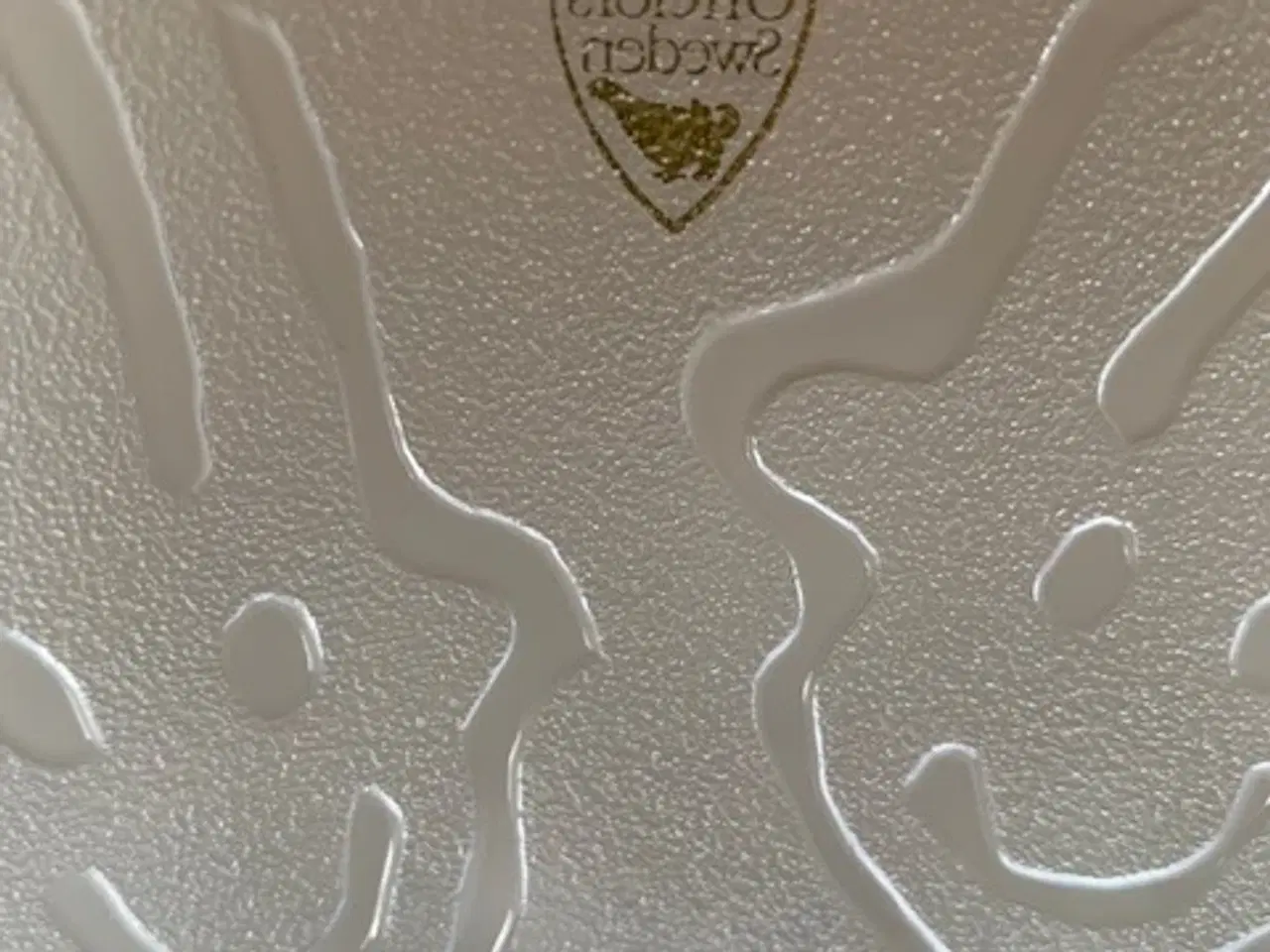 Billede 1 - Fad i glas med glade ansigter, Orrefors Sweden