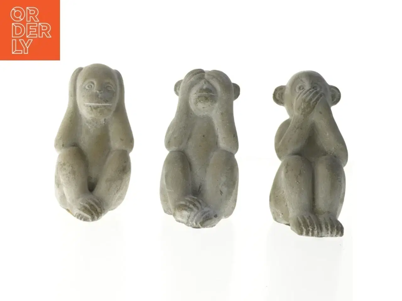 Billede 1 - Tre vise abe-figurer i sten fra Villa Collection (str. 14 cm)